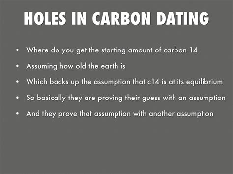 carbon dating proves evolution